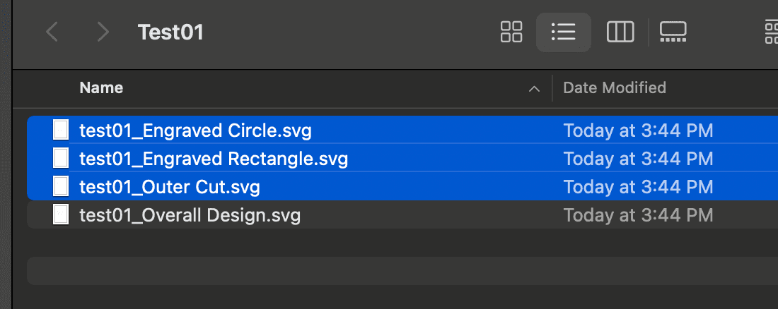 Finder: 4 exported SVG files